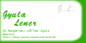 gyula lener business card